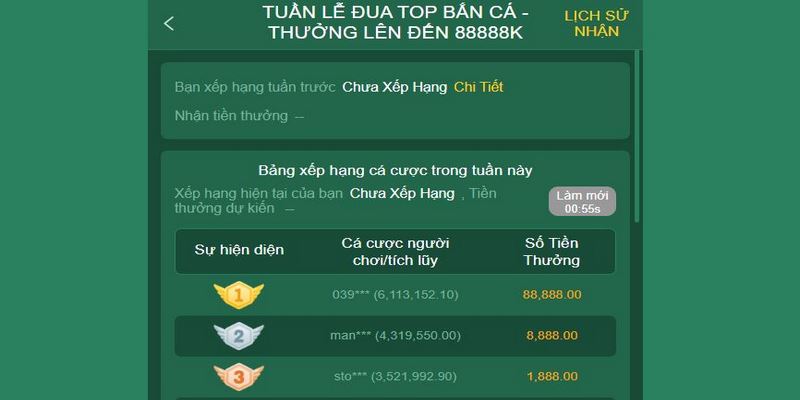 Ưu đãi giá trị cao khi tham gia tuần lễ đua top